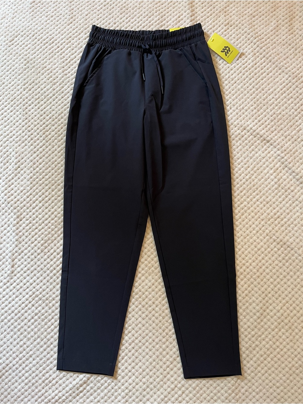 Women's Stretch Woven Taper Pants - All in Motion Black Size XS